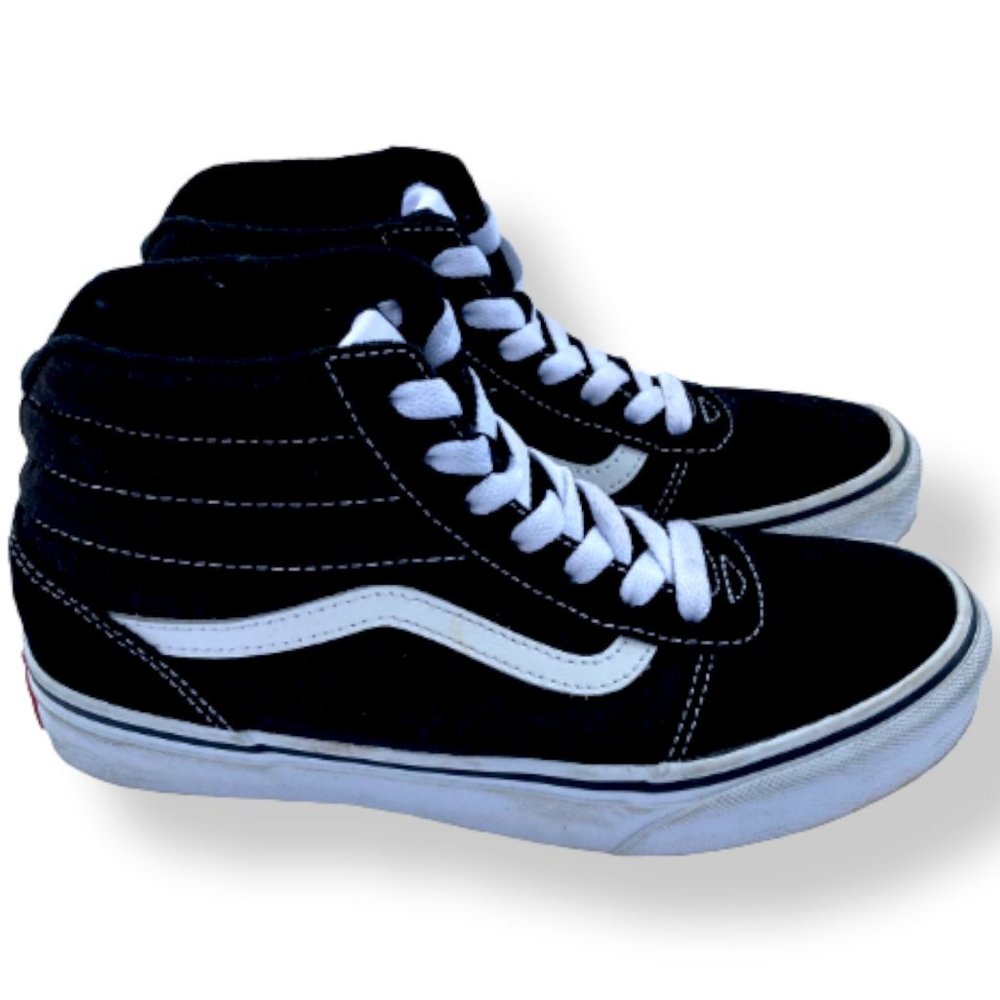 VANS Old Skool 4.5 Black White High Top Skateboard Shoes Youth Casual Sneakers
